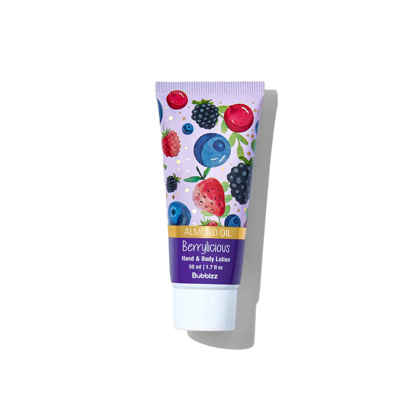 bubblzz berrylicious new travel size hand & body lotion 50 ml 