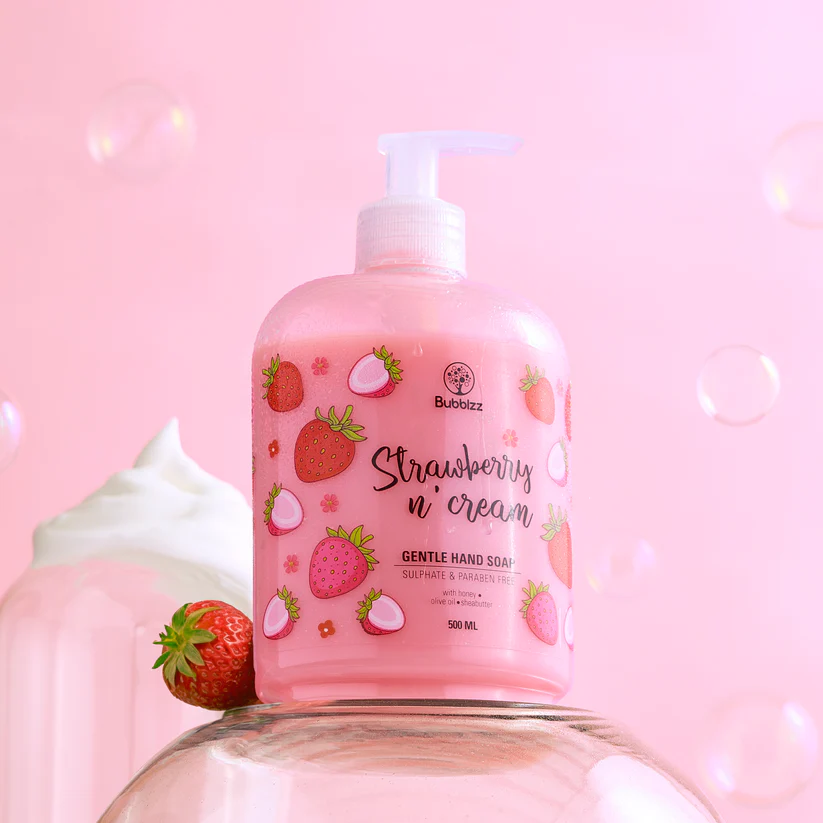 bubblzz strawberry n cream hand soap 