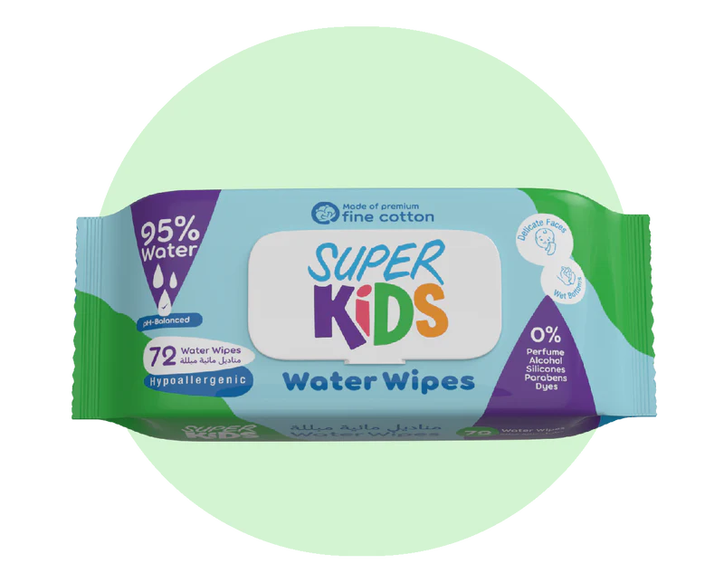 Superkids Water Wipes 72 wipe 