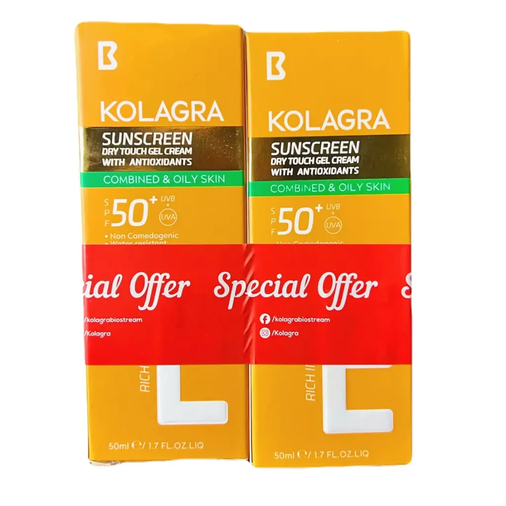 kolagra sunscreen gel cream 50 ml 1+1 