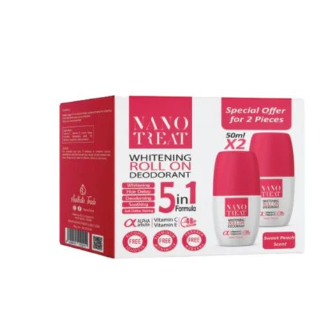 nano treat whitening roll on peach scent 1+1