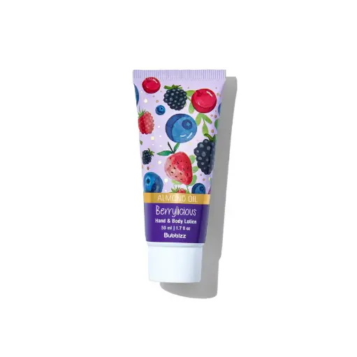 bubblzz berrylicious new travel size hand & body lotion 50 ml 