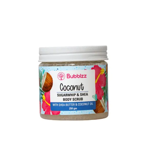 bubblzz coconut body scrub 