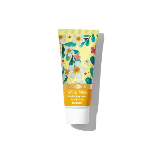 bubblzz white musk new travel size hand & body lotion 50 ml 